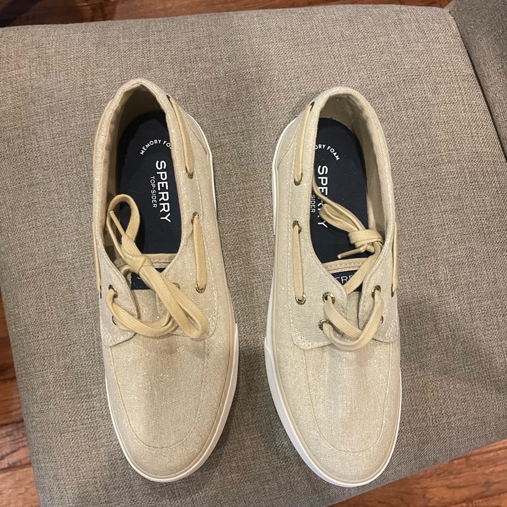 Sperry Pier Boat Sparkle Canvas Shoes